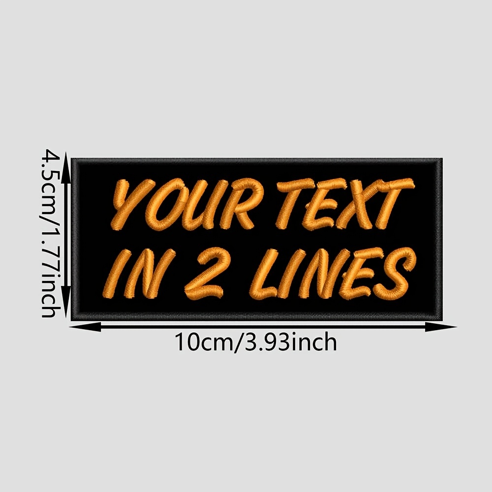 TEMU [customized Product] Custom Embroidered Patch, Personalized With Of Name In Book Script Font, Decorative Patch Badges For , Clothing, Backpacks,