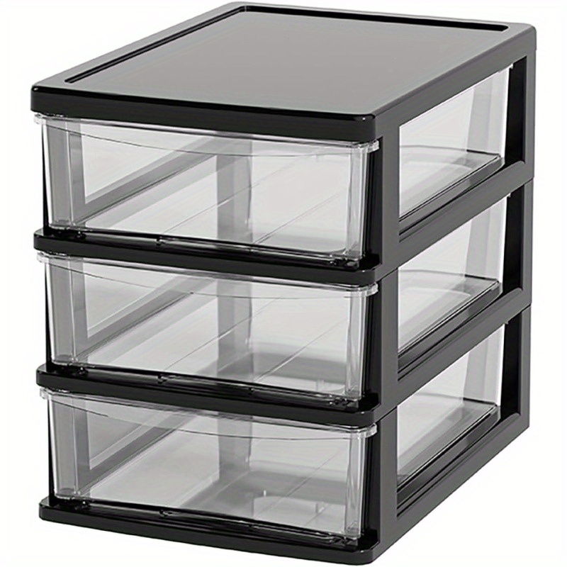 3 layer transparent desktop storage box suitable for organizing office supplies stationery and handmade materials suitable for offices dormitories and homes acrylic display rack