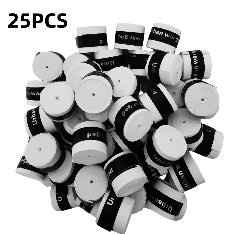 TEMU 25pcs Non-slip Tennis, Badminton, Squash Grip Tape - Quick-dry, Heavy-duty Pu Athletic Tape For Racquets - Anti-slip, Sweat-absorbing For Sports