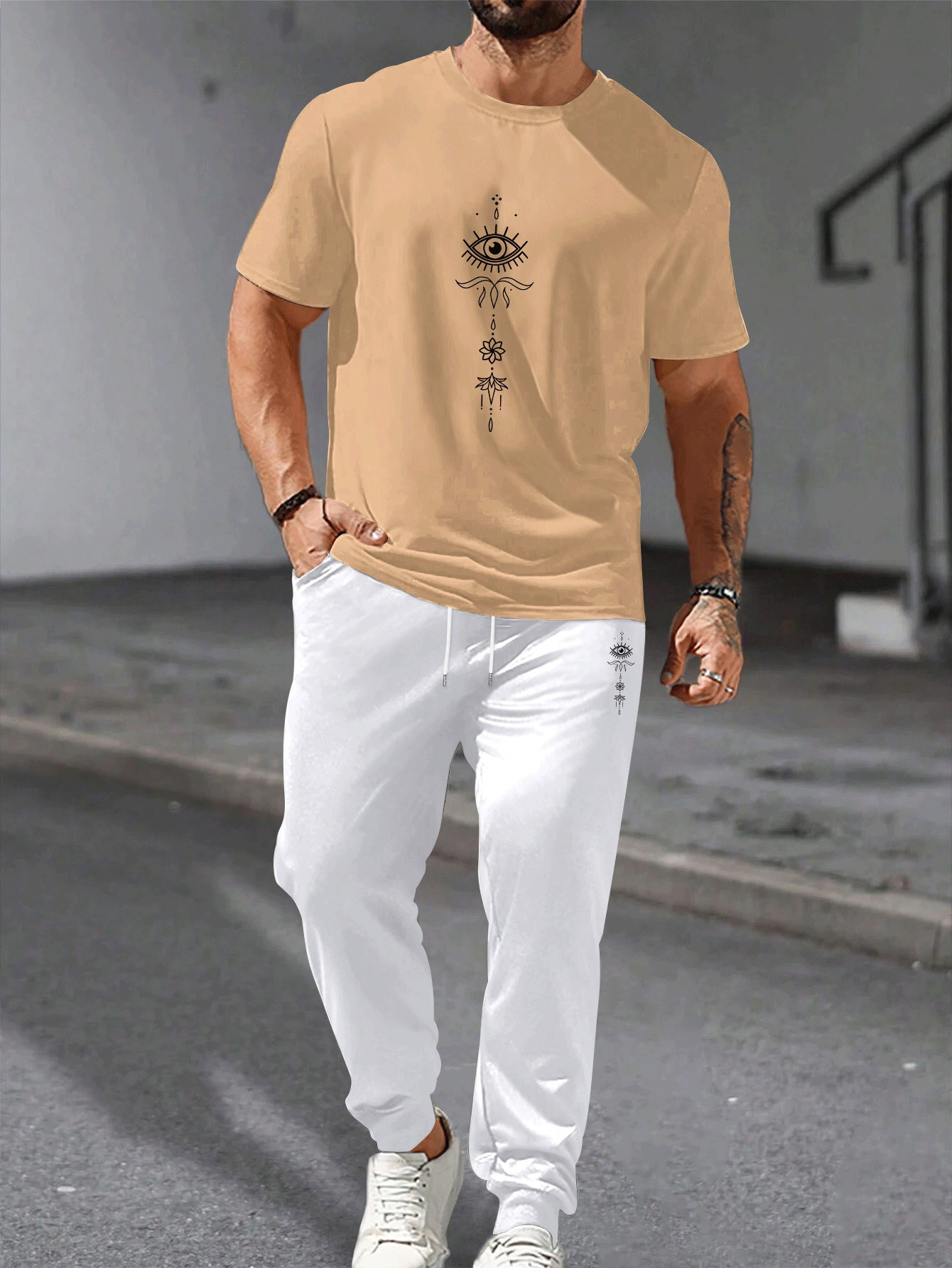 conjunto camiseta manga corta hombre cuello Temu Uruguay