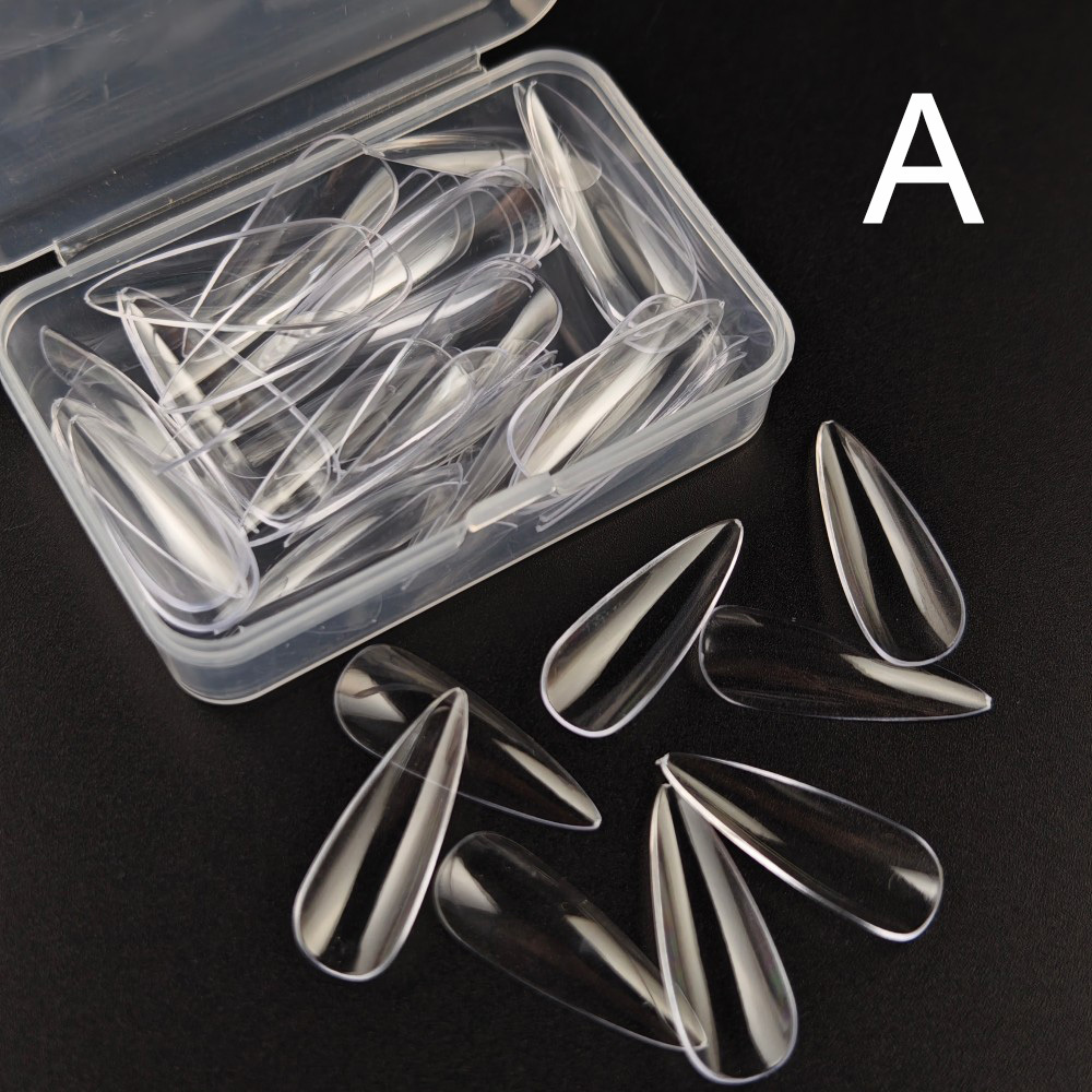 TEMU 60pcs Ballet Almond Nail Tips False Nail Tips Nail Art Practice Display Tips For Beginners Use