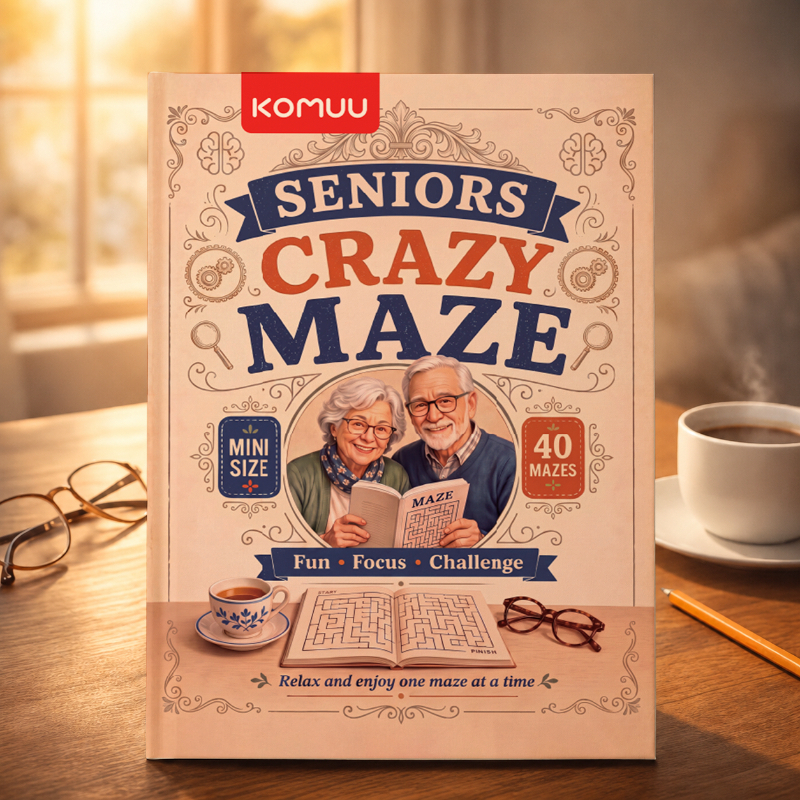 TEMU 'activités de labyrinthes fous pour seniors, livre de jeu de 40 labyrinthes, jeux de , cahier d'exercices de labyrinthes pour l'entraînement de