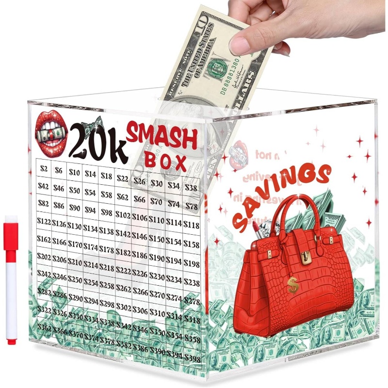 saving box challenge sold on Temu United States