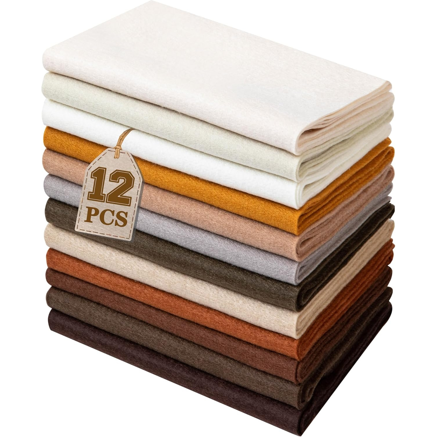 TEMU 12 Rouleaux de Feuilles de Feutre Non-Tissé Doux 8"x20" pour Bricolage, Couture, Patchwork et Quilting - 12 Couleurs Morandi Assorties, Rouleau