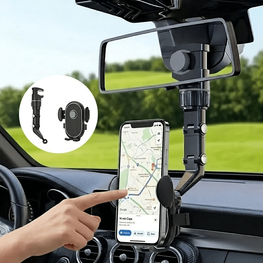 TEMU 2-in-1 Car Phone Holder, 360-degree Rotatable Adjustable Mount, High-stability Car Phone Holder With , Durable Plastic Material, Sturdy Car