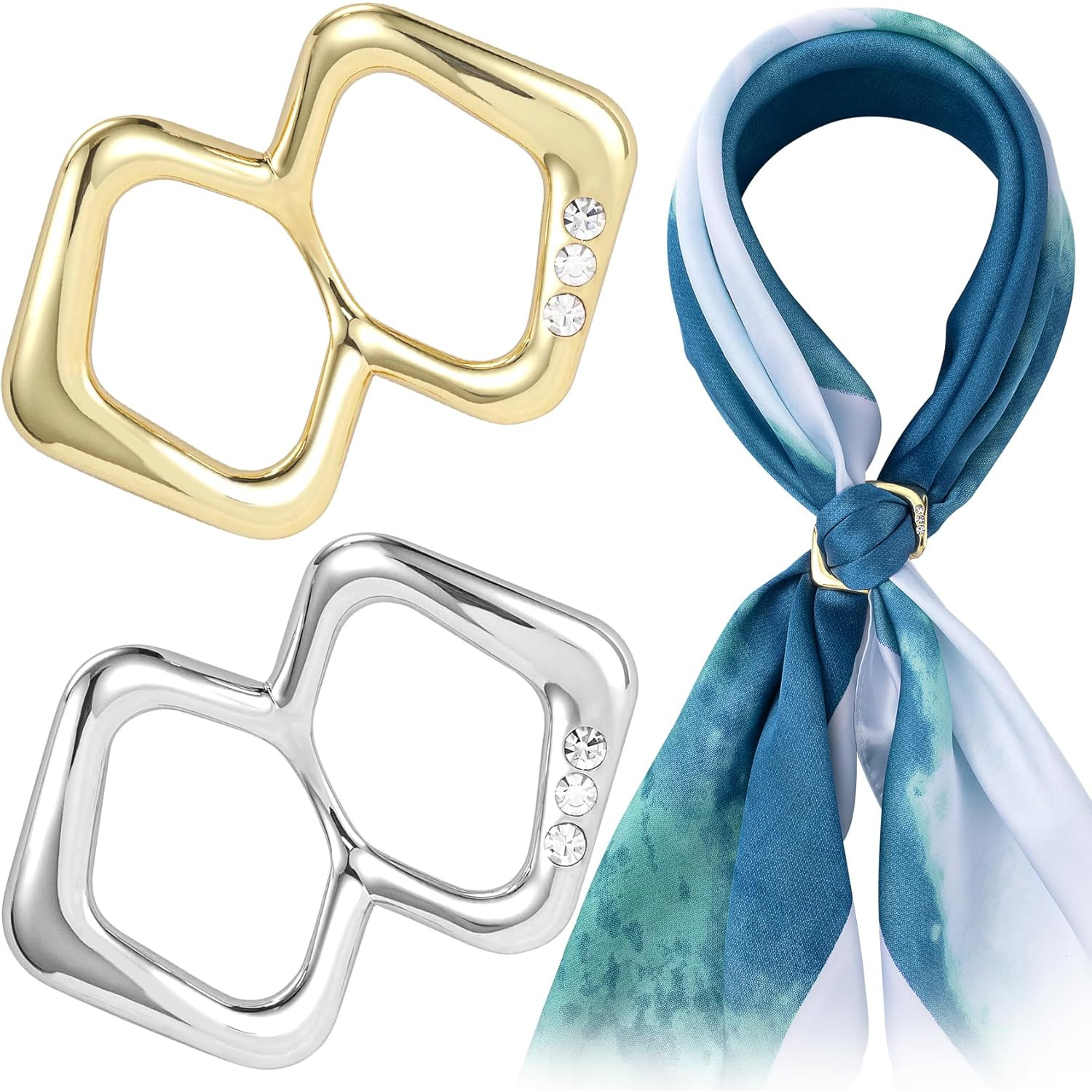 E-shop 2 Stück Bohemian-Stil Schalring/Clip, Schal-Schieber-Schnalle, Schal-Nadel/Clip für Damen – Perfektes Weihnachtsgeschenk, Schal-Accessoire,