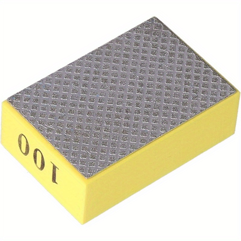 Image of 1pc Diamond Manual Polishing Pad For Ceramics, Glass, Tiles, Concrete, Stone, Marble & Granite - 60#, 100#, 200#, 400# Grit - Metal Polishing Tool With Side Design For Easy Handling