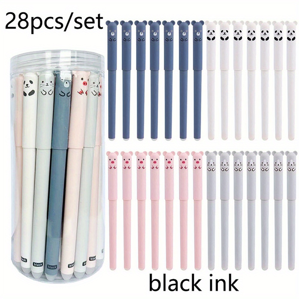 28pcs Set of Erasable Pens with Washable Handles