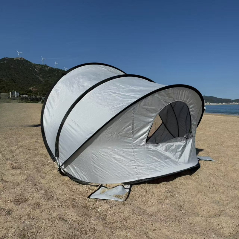 [Quick Beach Sunshade] Quick Setup 1pc Beach Sunshade Open Tent | Foldable Design, Essential for Beach Fun