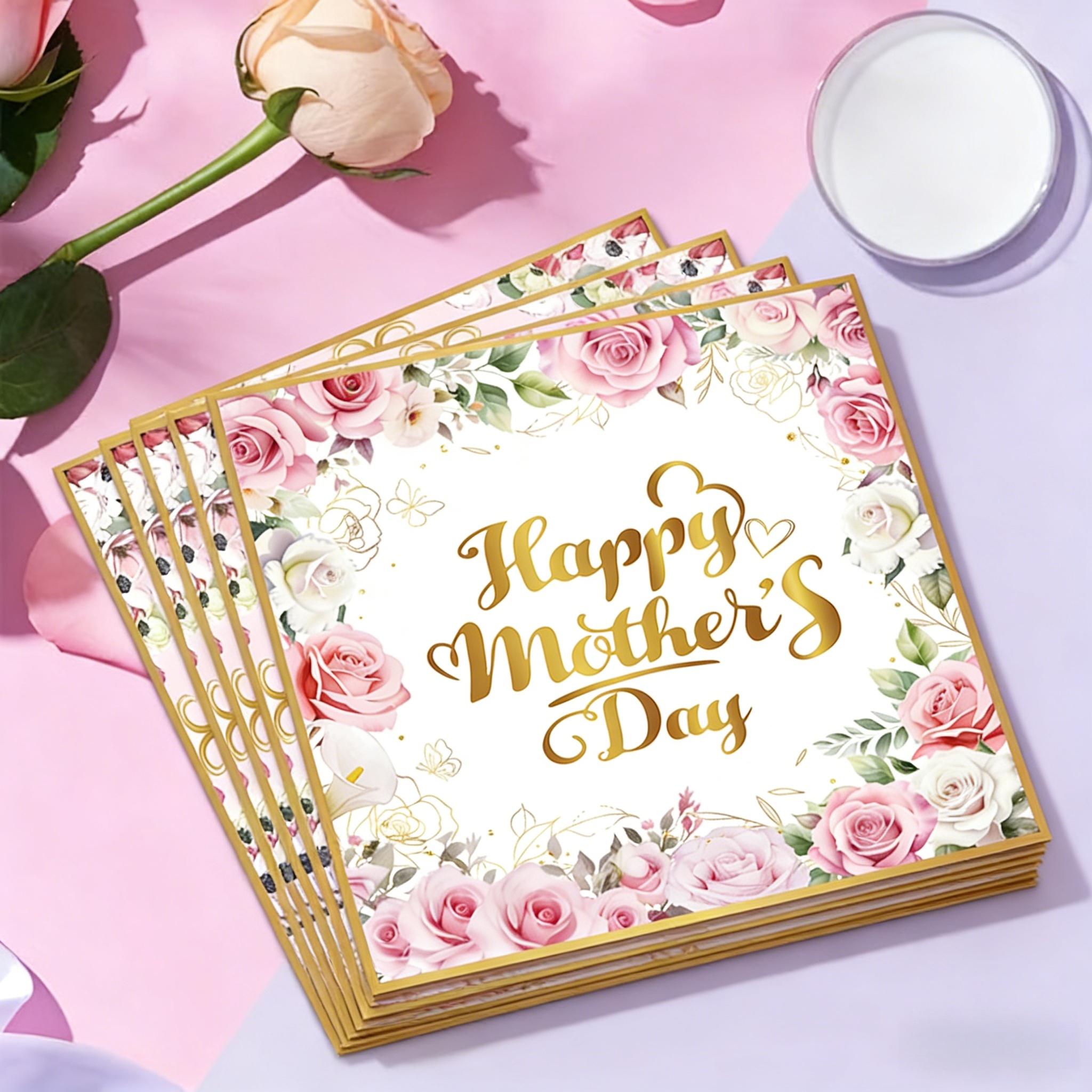 Happy Mother's Day Banner Set – Glitzer-Deko Für Muttertag, Partyhintergrund, Girlande & Foto-Requisiten (3-teilig)