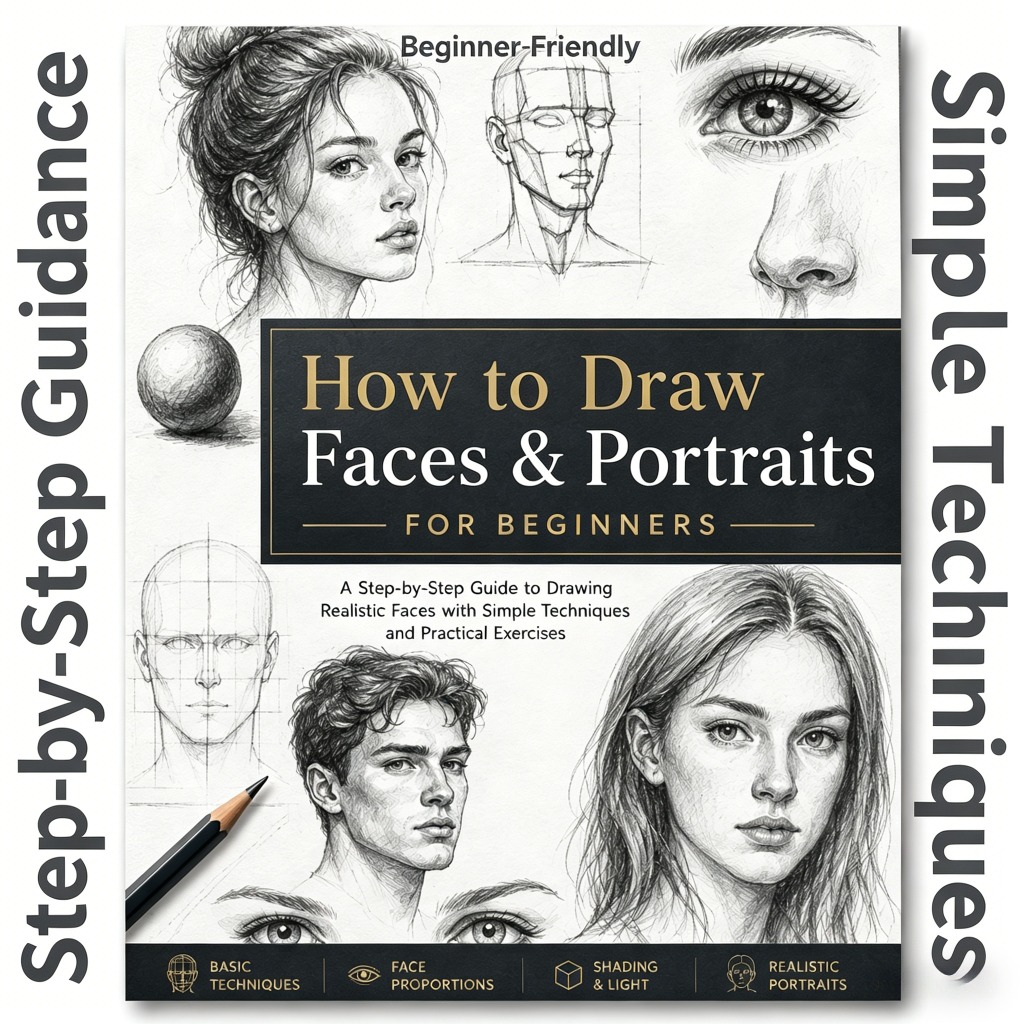 Beginner's Portrait Sketching Book, Step-by-Step Guide
