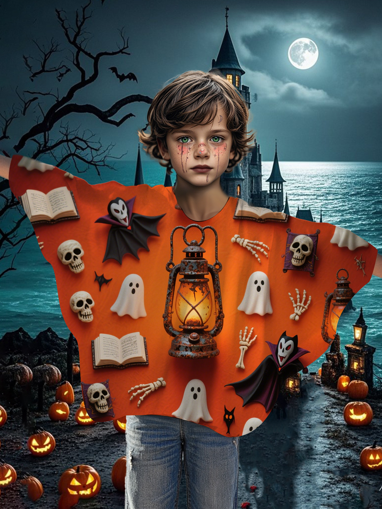 Boys' Halloween Batwing Shirt Costume