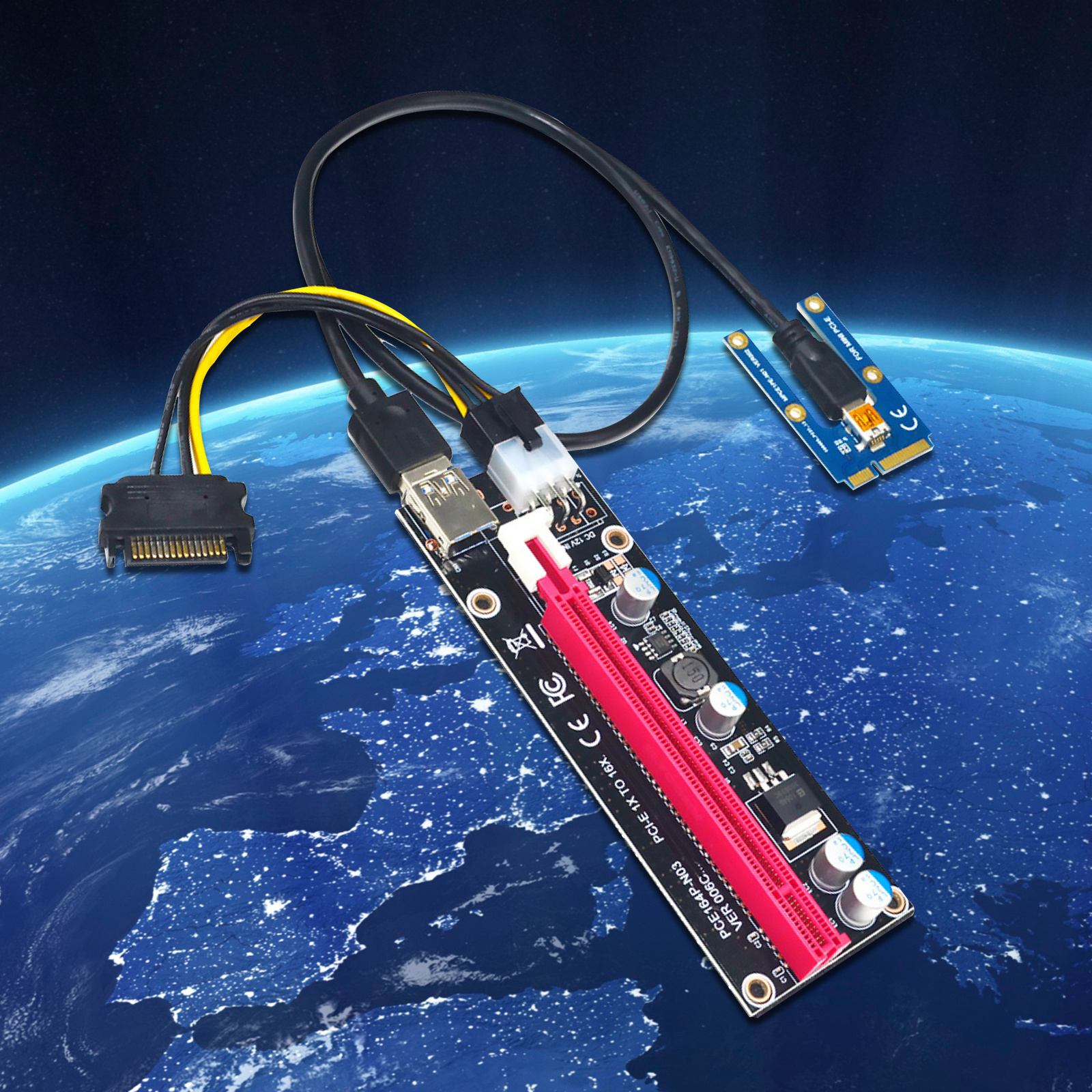 mini pcie pcie 16x riser card laptop external gpu expansion Temu