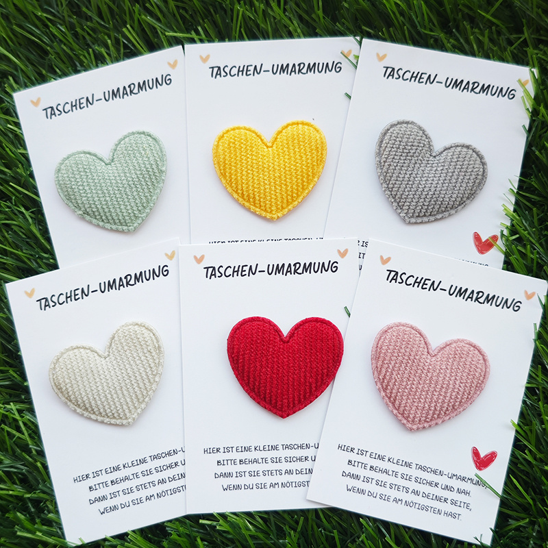 E-shop Set mit 6 bunte Herz-Taschenhüllkarten - Inspirierende Botschaften, Glück bringende Geschenke, Andenken für weibliche Freunde, Dekorationen für
