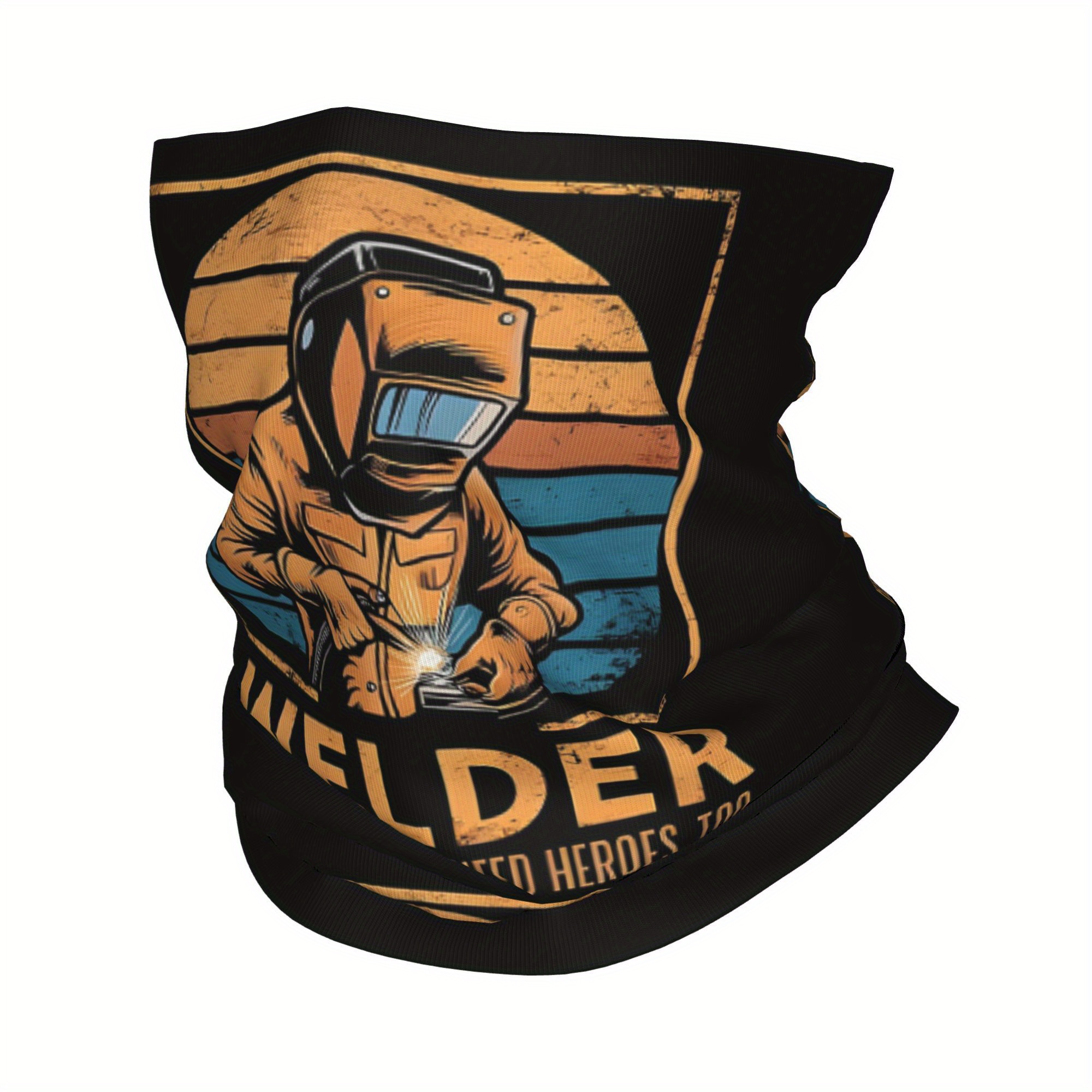 TEMU Retro de Electricista Delgada para Cuello Hombre Mujer Senderismo Tubo Bufanda Cara Diseño de Impresión 2D