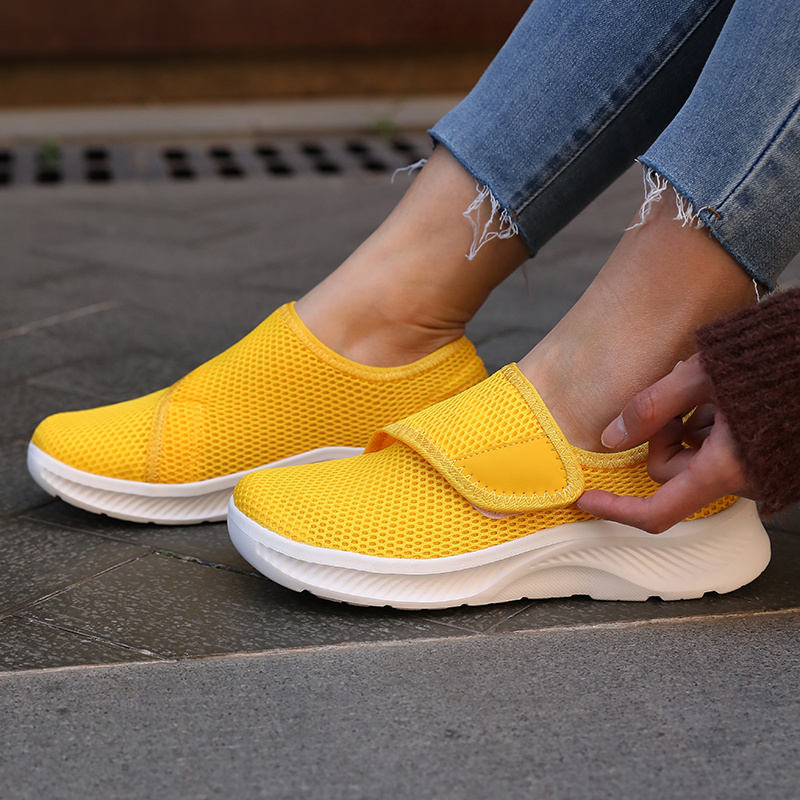 TEMU Fashionable Shoes, Wide-toe Large-size Women's Shoes, Casual Sneakers For Daily Wear, Soft Thick-soled Lace-, Lightweight And Breathable Knit