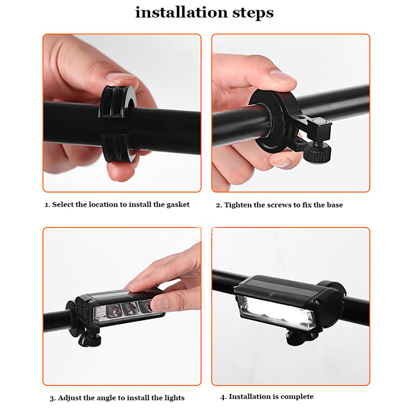 SHIZIWANGRI 2000MAH 1800LM Oplaadbare MTB Fietslampen, Fietslamp Zaklamp met 3 Leds, Aluminiumlegering Buitenfiets Accessoires