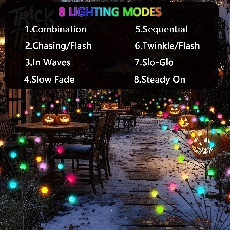 18     smart light leds firefly lights firefly lights solar outdoor solar firefly lights garden outdoor patio decor solar lights Product details 0