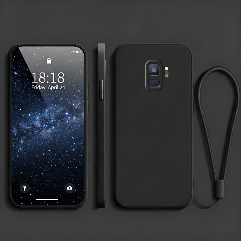 TEMU Phone Case: Phone Case For Galaxy S9,matte Black Frosted Texture, Soft Flexible Anti-scratch Anti-fingerprint Anti-sweat Cover With Black