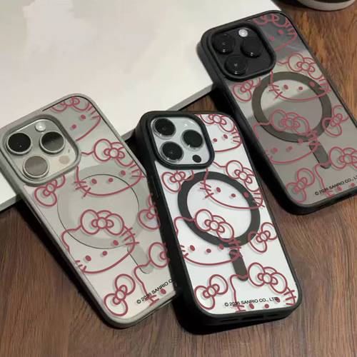phone case magnetic phone case supports wireless charging suitable for iphone 16 pro max 17 16 13 pro max 12 pro max 15 plus 17 pro max 14 12 pro simple and stylish fun and transparent printed phone case