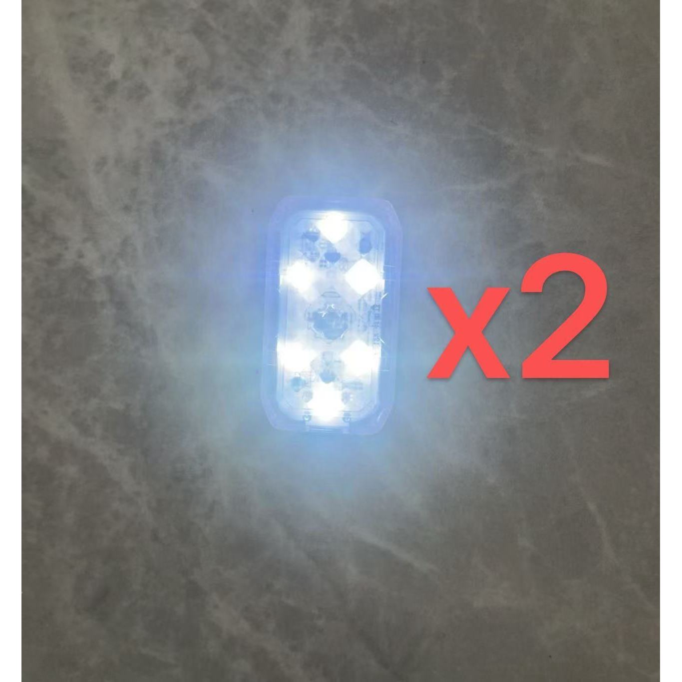 TEMU 2pcs Touch Light Mini Wireless Car Interior Lighting, White//warm White, Automatic Roof Ceiling Reading Light, Suitable For Car Door Floor Mats,