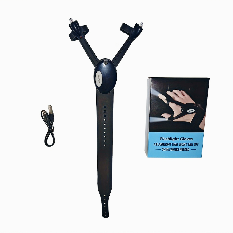 TEMU 1pc-new Multifunctional Led Luminous Gloves - A Cool And Fashionable Gift For Or Husbands | Suitable For Night Camping, Fishing And Maintenance, And Fishing Travel Giftspc