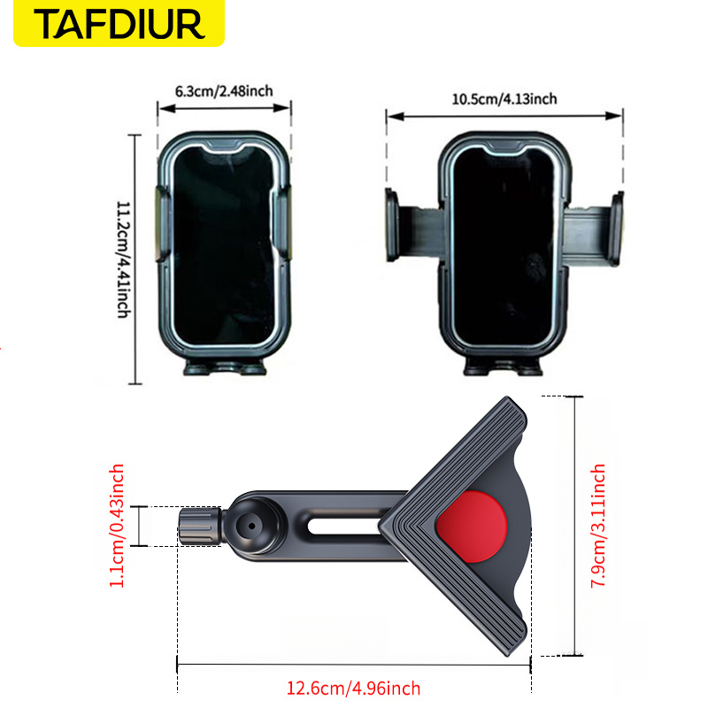 TEMU Car Phone Holder For Screen: Stable And Anti-shake Design, Suitable For /3/s, Compatible With Phones Up To 1.06 Inches In Thickness, Adjustable
