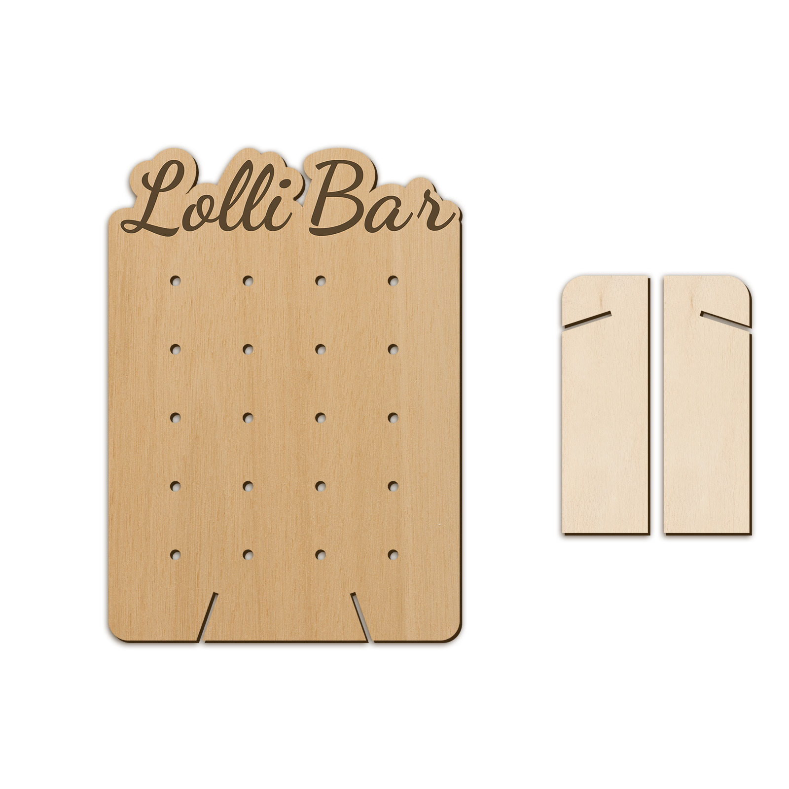 TEMU 1 Set Of Bar Wooden Lollipop Display Stand, Rustic For Tabletop Decoration, Counter Display, Party Tabletop Decoration, Lollipops Not Included,
