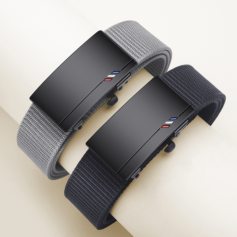 2pcs CKIRUV Men'S Belts with Automatic Iron Buckle Durable PP Material