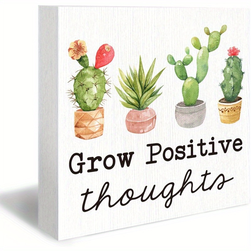grow wood positive quotes desk - Temu