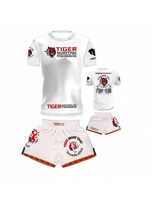 2pcs professional muay thai shorts and loose set gym suit with design unisex for men women boxing martial washable