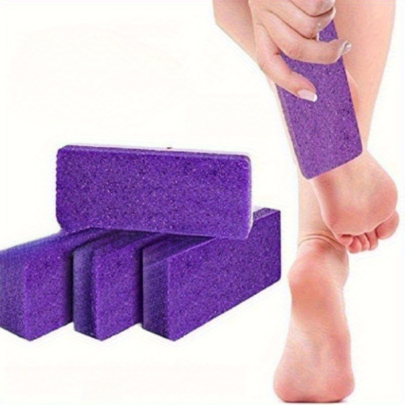 10pcs of double sided   care pumice stones reusable polypropylene exfoliating tool alcohol free purple yellow mix rough smooth texture dead skin removal home no power required