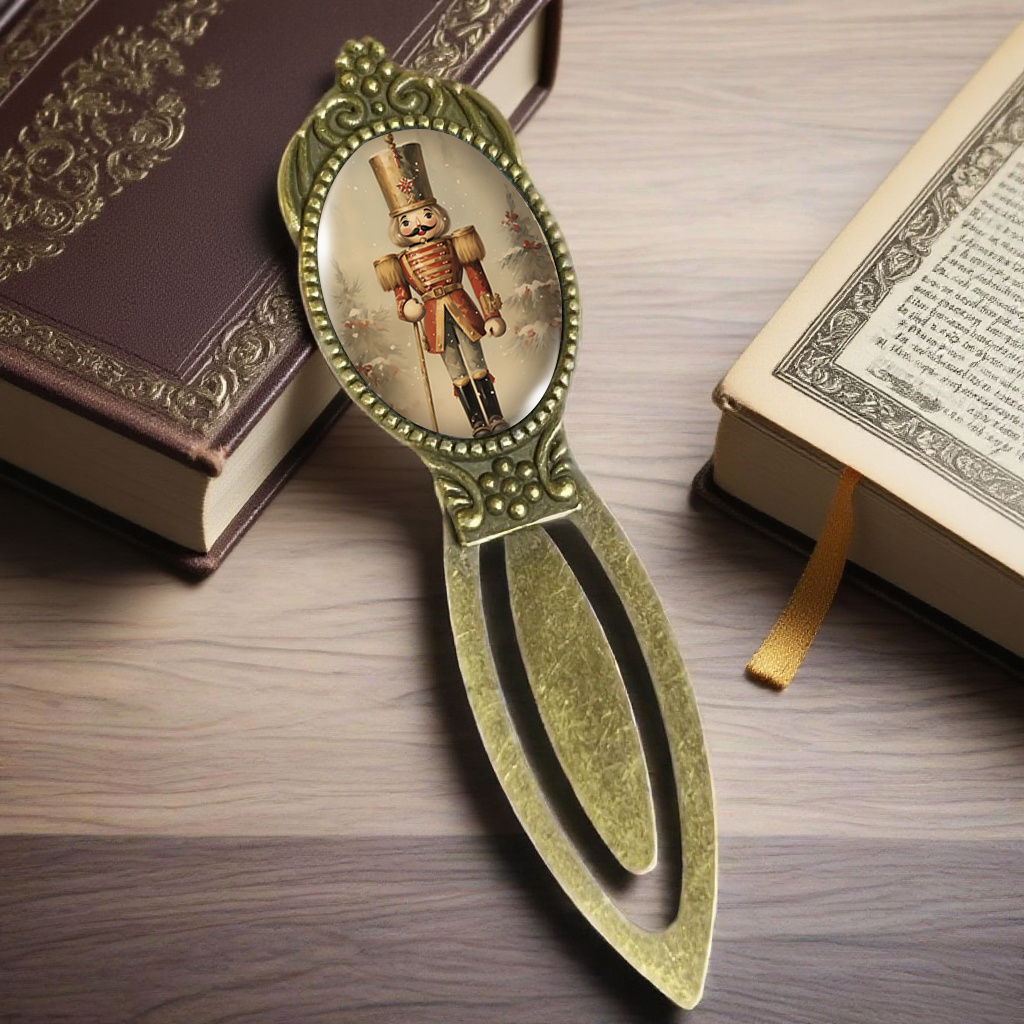 TEMU Christmas Nutcracker Illustration Bookmark Book Enthusiast Gift