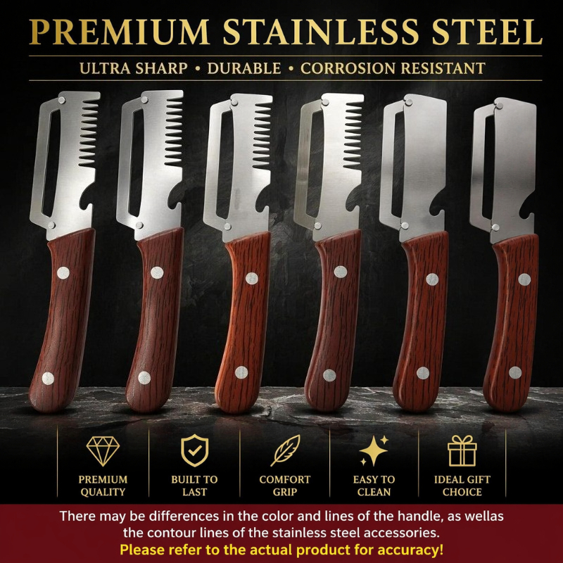 TEMU Premium Thickened Steel Multifunctional Peeler Set 6pcs (4pcs Serrated Slicer Style And 2pcs Peeler Style) | Peeling, Slicing