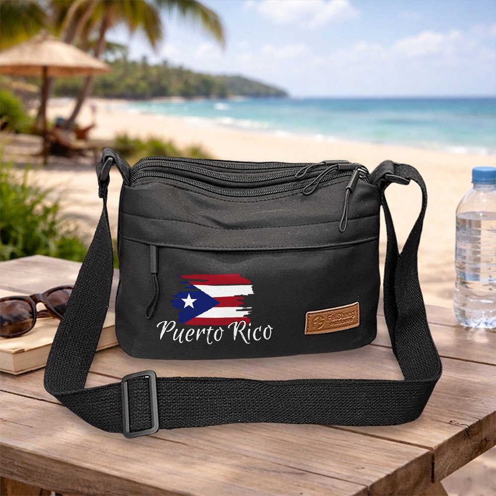 TEMU 1pc Puerto Flag Women's Shoulder Bag - Large Capacity Commuter Crossbody Bag - Sports Bag - Cycling Bag - Spacious Interior Fits Phone And