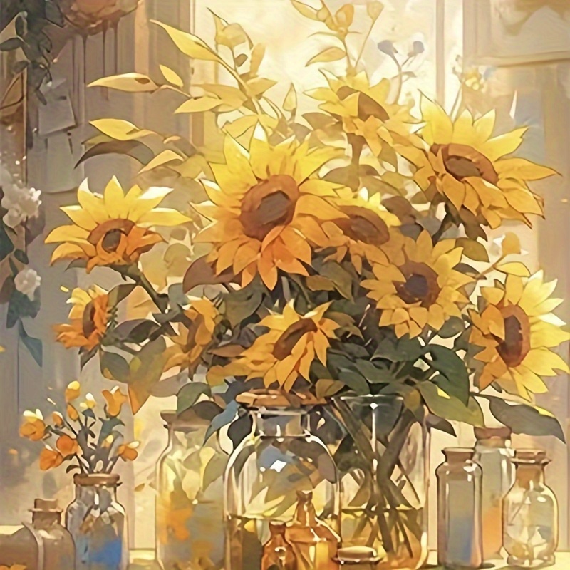 sunflower frameless 5d painting set painting full artificial art painting painting art wall decoration surprise