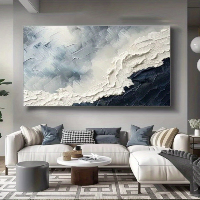 Handgemaltes Abstraktes Ölgemälde Auf Leinwand – Moderne Wandkunst, Gerahmt & Fertig Zum Aufhängen