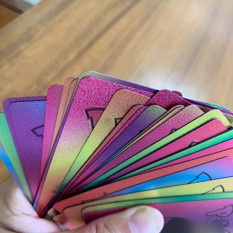 vibrant rainbow poker cards colorful polyvinyl chloride deck for gaming collectors ideal gift with   guidebook included gaming accessory   design durable card construction