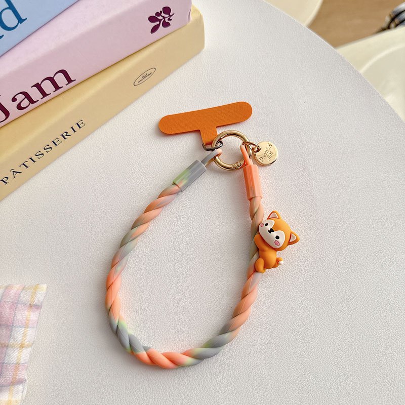 Cute Panda Phone Lanyard with Anti-Drop Silicone Strap