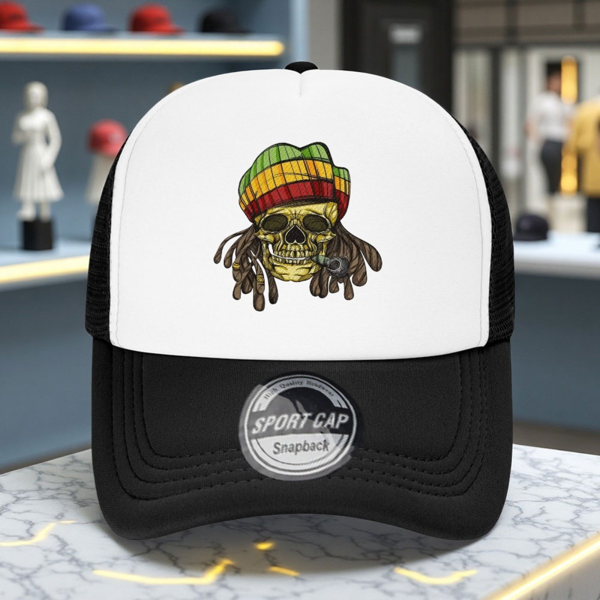 Trucker Cap Fitted Cap With Dreads Unisex Baseball Cap With