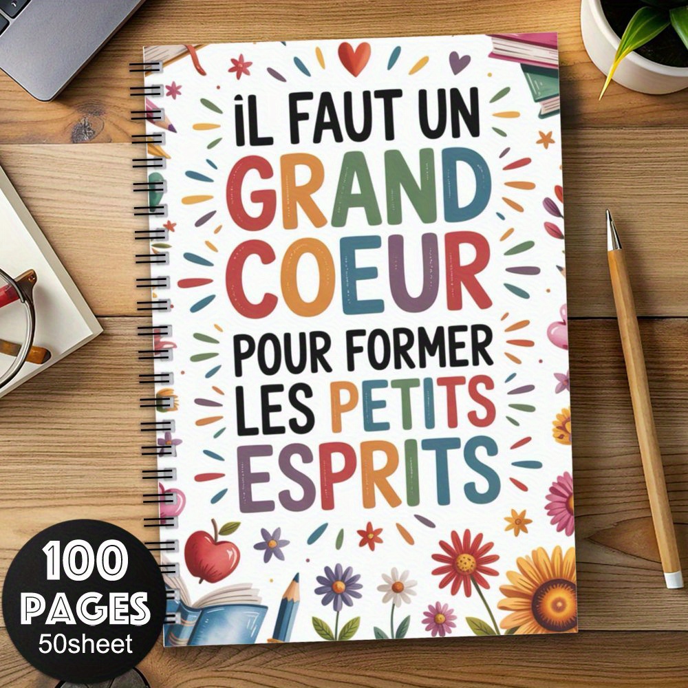 TEMU intéressant avec message français « Professeur », Carnet de plan d'étude pour enseignant, Citations pour enseignant, Cadeaux d'année scolaire,