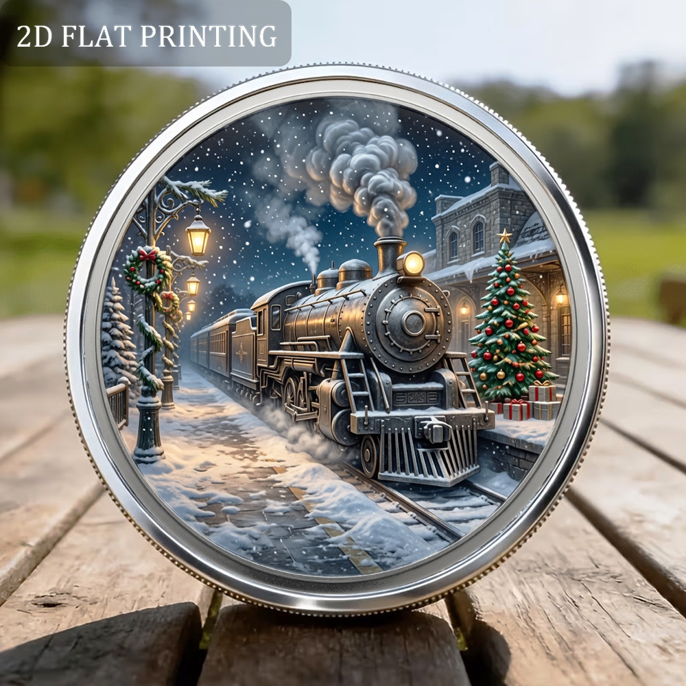 TEMU Replica Coin 1pc Wb Harry Potter Hogwarts Commemorative Coin - Official Collectible Suitable For Christmas Gifts, Hogwarts Train Challenge Coin