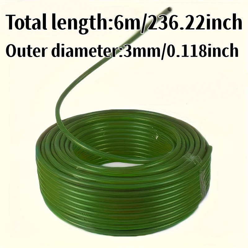TEMU 1 Roll 236.22 Inches Flexible Pvc Flower Stem Tube - Cuttable Plastic Stem Tube, Suitable For Artificial Flowers, Balloon Arches, Wedding Party