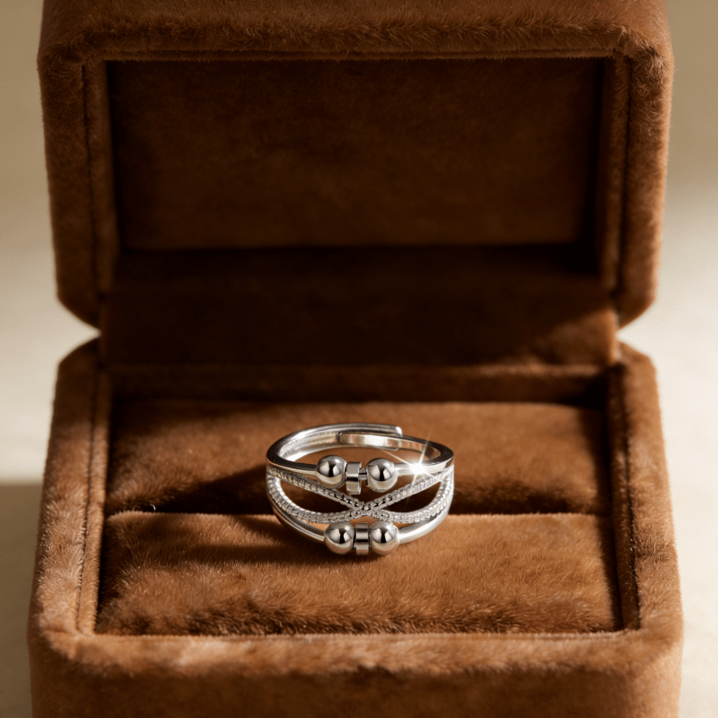 E-shop Frühling/Sommer Mode Klassischer drehbarer Kugelring, exquisiter Schmuck, für alle Jahreszeiten geeignet, für Feiertage, Hochzeiten, , Partys