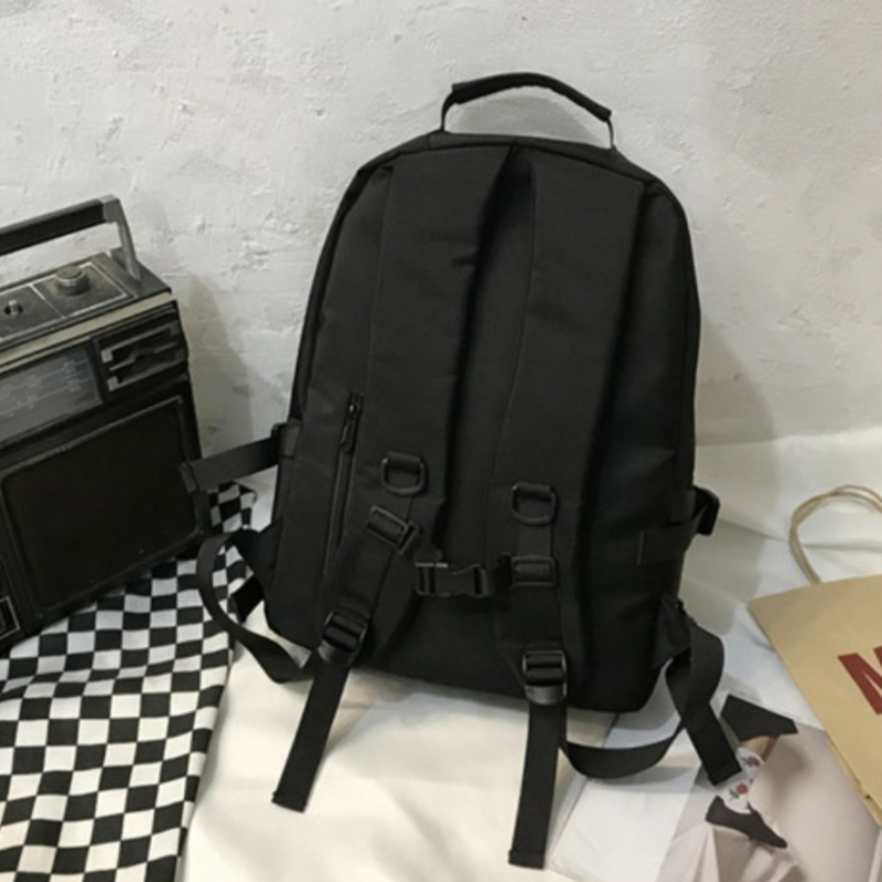 Lightweight Large Capacity Backpack with Multi-Compartment & Adjustable Shoulder Straps - Minimalist Crossbody/Laptop Suitable for Work, Travel, Commuting,, Business, Durable Zipper Closure, Black for Daily Use