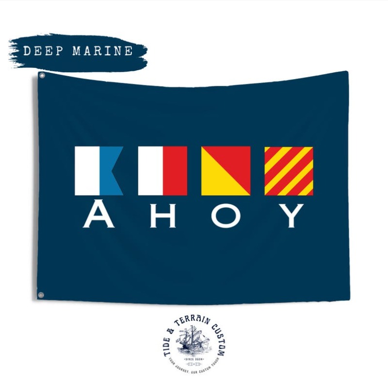 Custom Boat Name Flag with Nautical Signal Flags