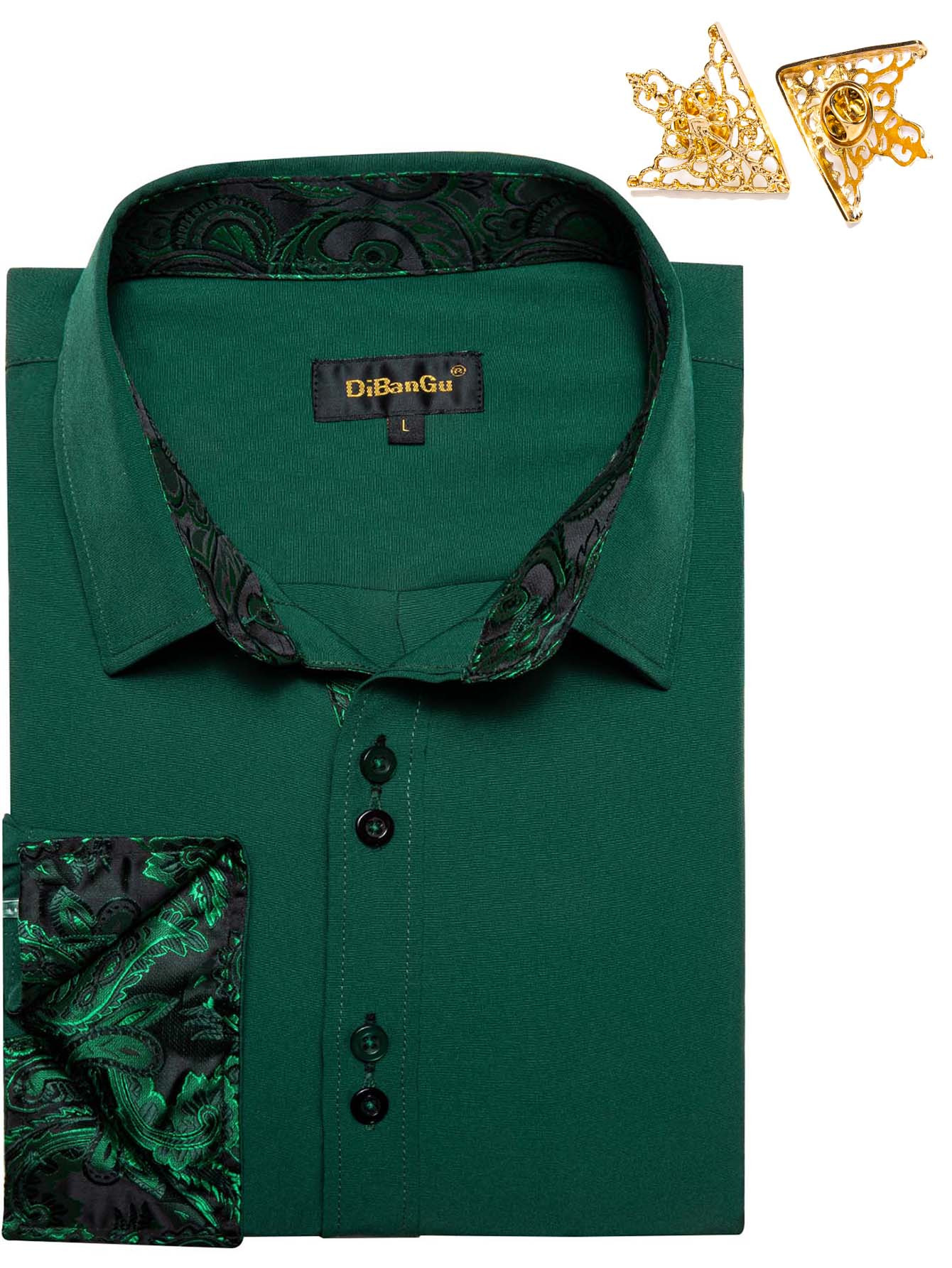 slim fit dress slacks Mens 70s Green Brown Paisley Style Western Shirt, Wrangler – The Hip Zipper  Nashville main image 0