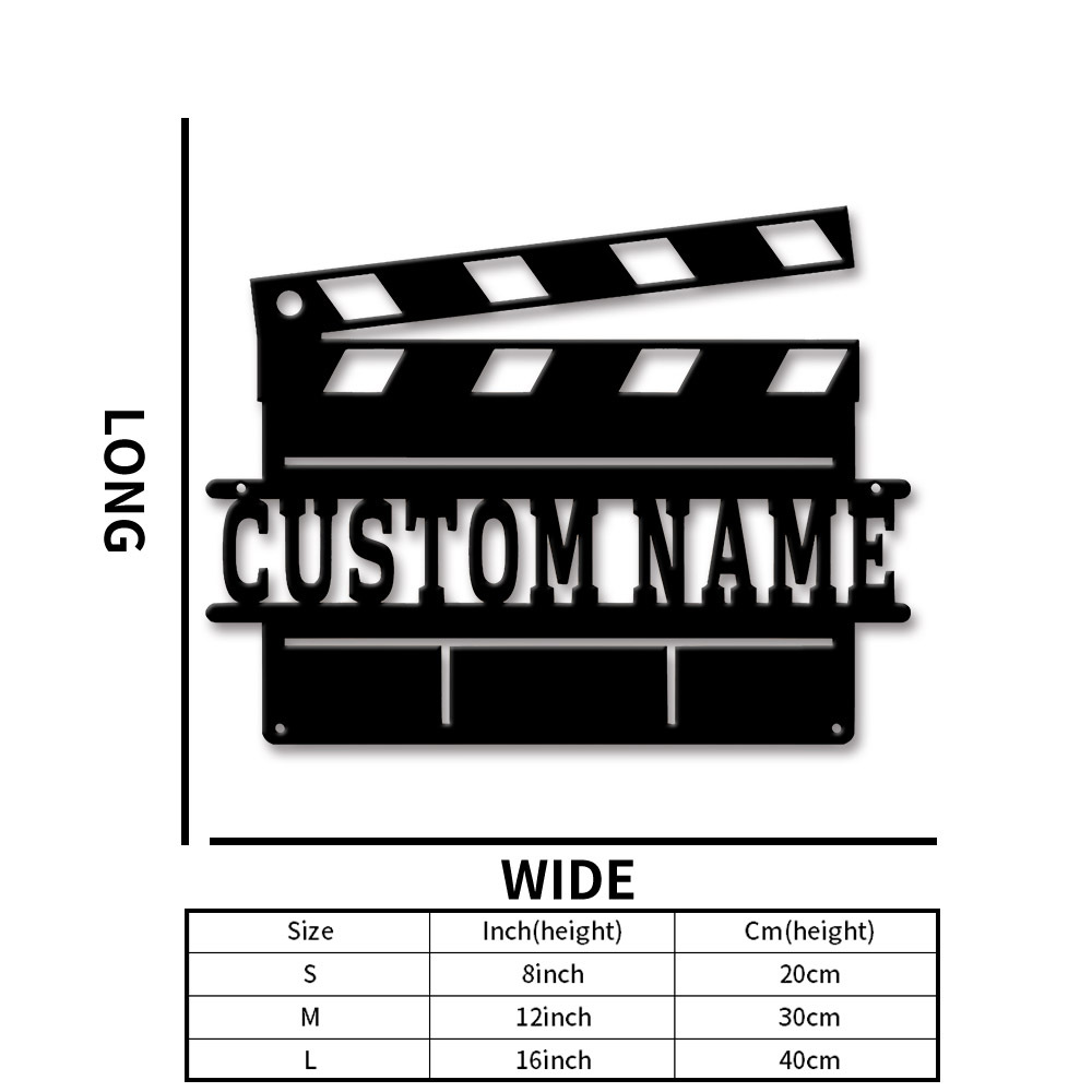 TEMU 1pc Personalized Movie Sign - Custom Name/text Metal Wall Art Suitable For Home Theater Gift, Edition Film-themed Decoration With Name