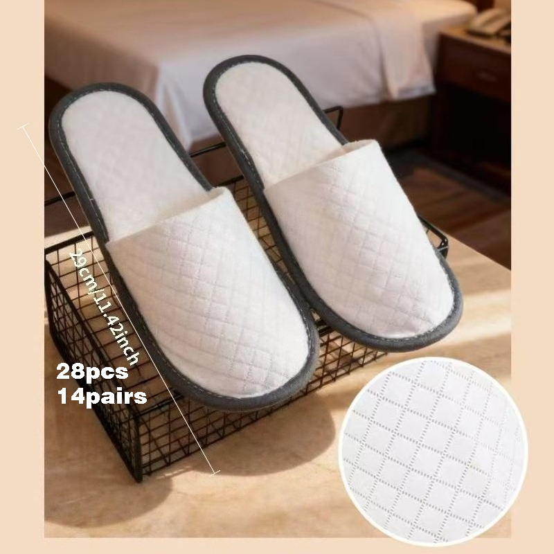 TEMU 28 pezzi 14 pezzo di ciabatte SPA, lussuose ciabatte usa e getta gamma, esperienza confortevole, set di forniture per pedicure usa e getta per