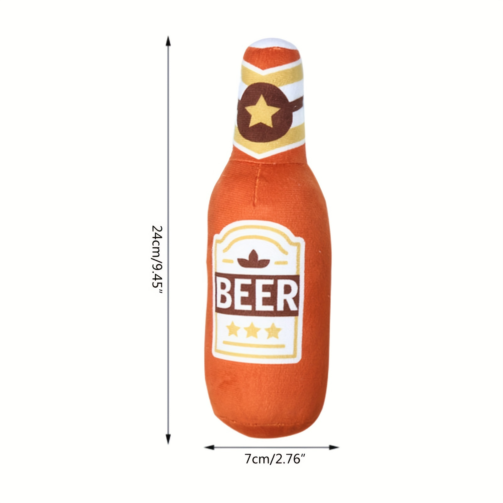 Wine Bottle Shaped Squeaky Dog Toy for Small Dogs
